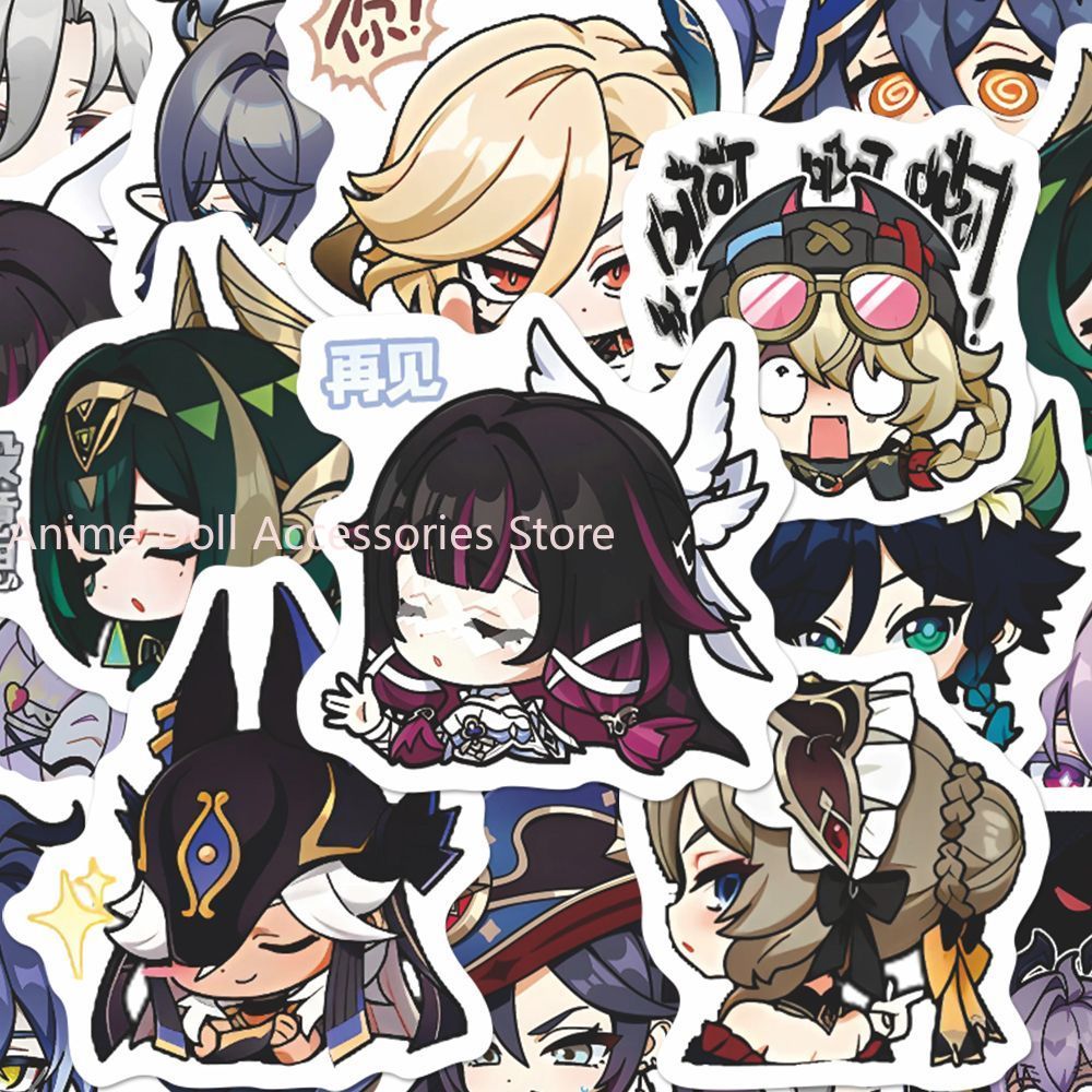 Laptop Accessories And Parts - 64 pegatinas de anime de Genshin