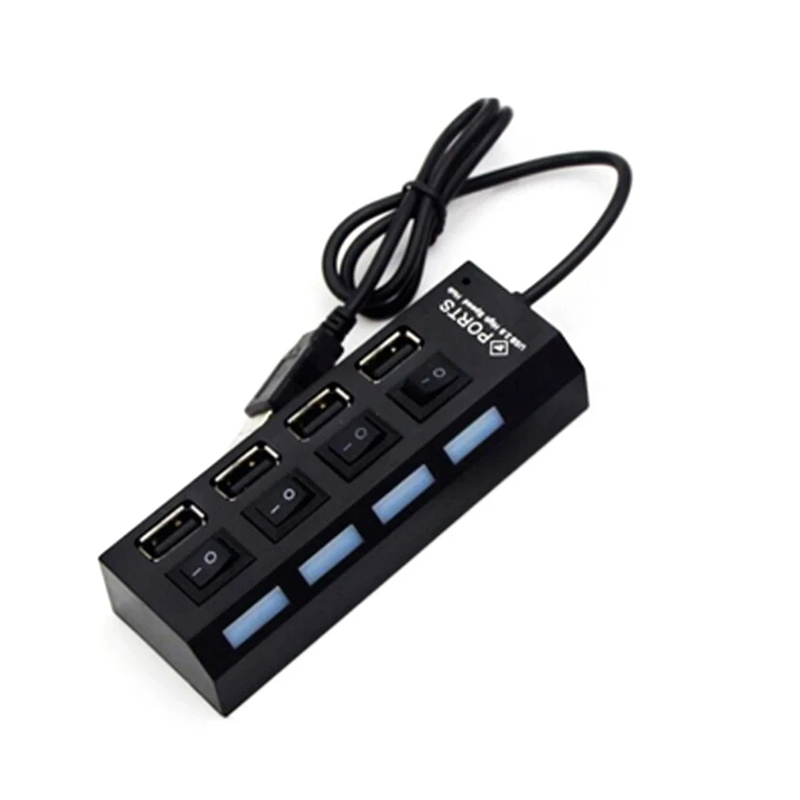 Extensor de Hub USB 2,0 de 4 p - Laptop Accessories Hub reseña y precio
