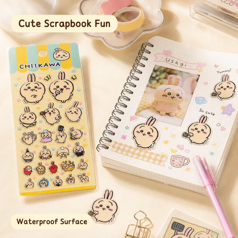 Lindas pegatinas 3D de Chiikaw - Laptop Editing Accessories reseña y precio