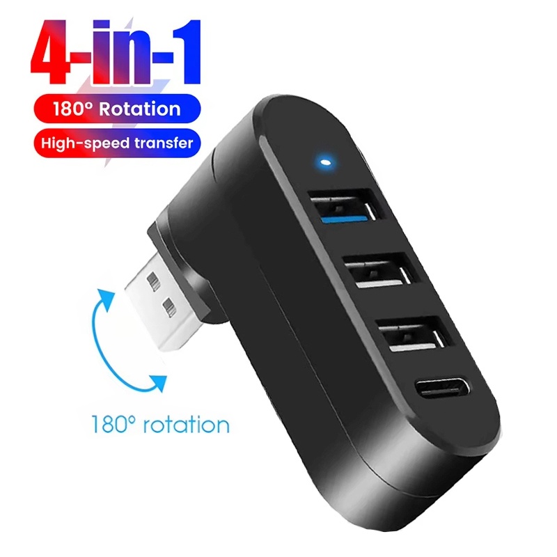 Hub USB 2.0 de 4 Puertos, Mini - Laptop Accessories Hub reseña y precio