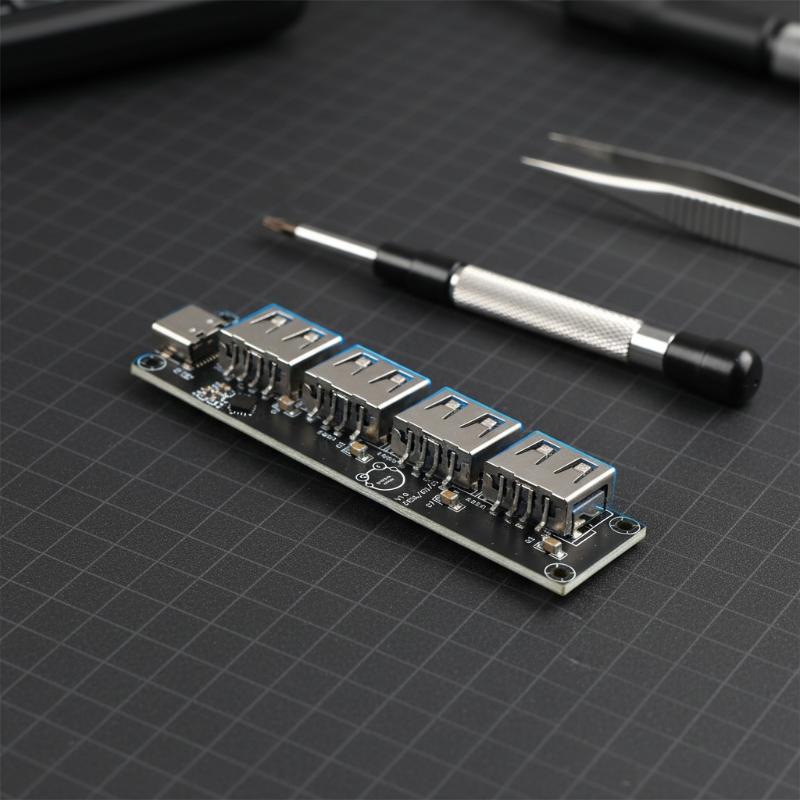Hub USB 2.0 de 4 Puertos, Adap - Laptop Accessories Hub reseña y precio