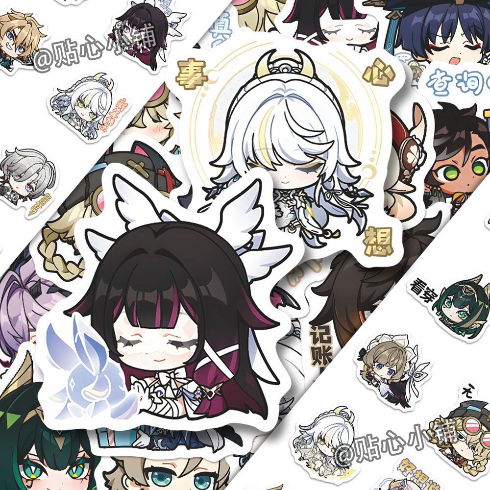 64 pegatinas de anime de Gensh - Laptop Accessories And Parts reseña y precio