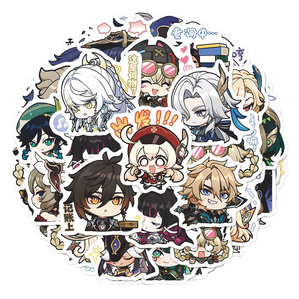64 pegatinas de anime de Gensh - Laptop Accessories And Parts reseña y precio